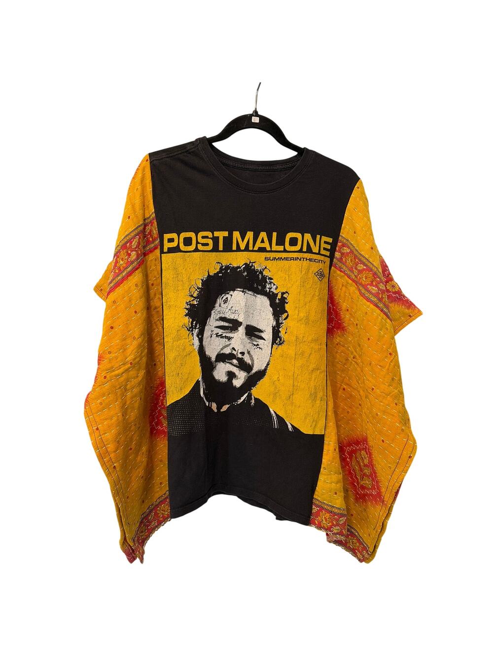 Post Malone Upcycled Kantha Tunic Top Shirt OS Handmade Boho